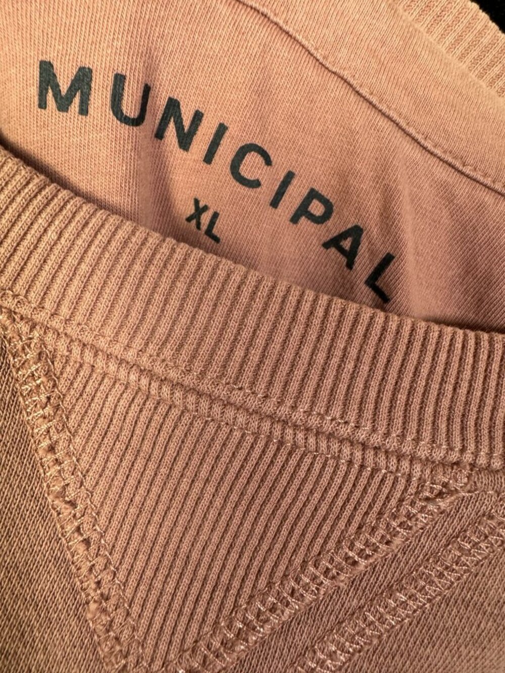 Municipal Mauve Pink Crewneck Sweatshirt Men size XL Cotton Blend Athleisure - Picture 12 of 12